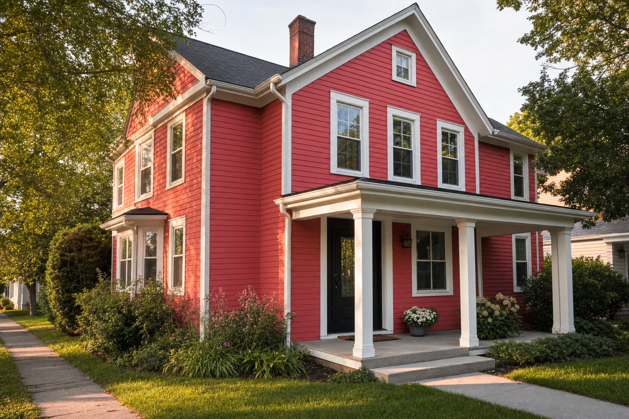 Rhubarb by Benjamin Moore on exterior
