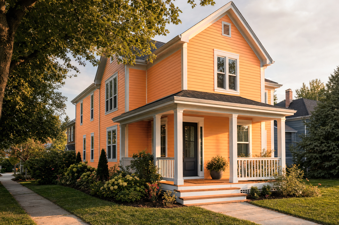 Brushed Orange by Valspar on exterior