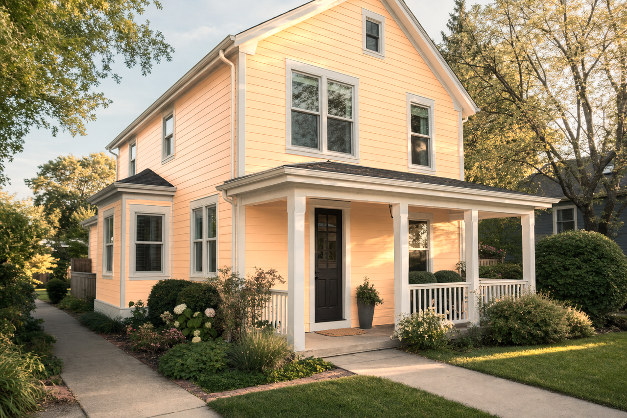 Orange Mousse by Valspar on exterior