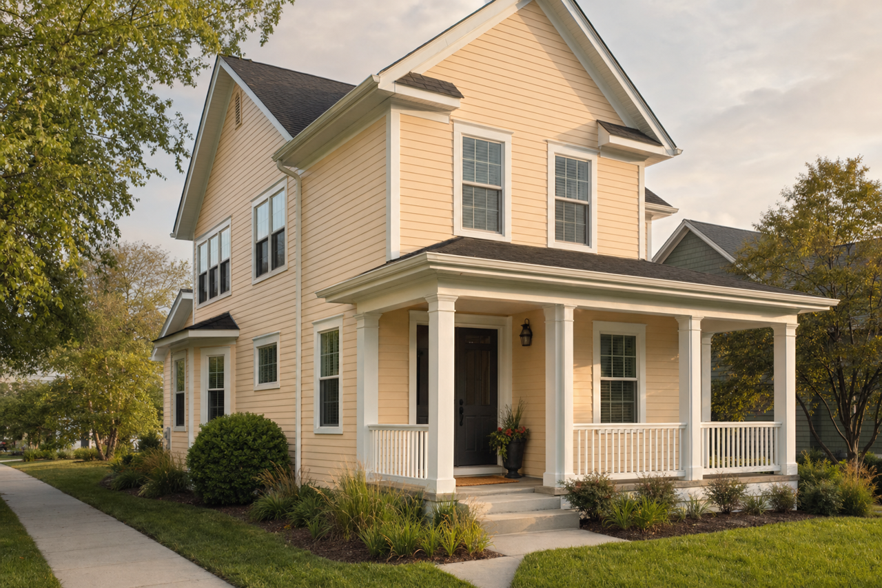 Champagne Orange by Valspar on exterior