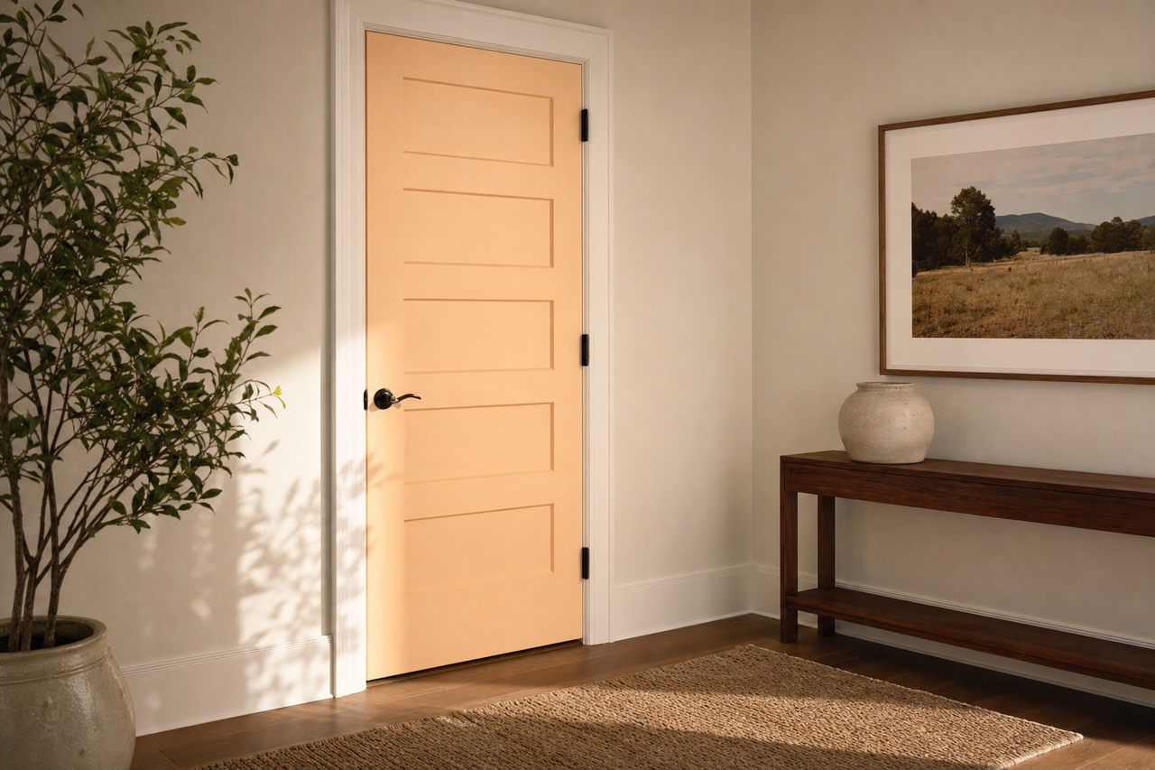 Champagne Orange by Valspar on interior-doors