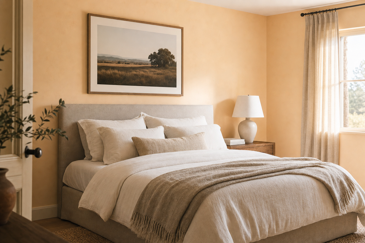 Orange Sparkle by Valspar on interiors