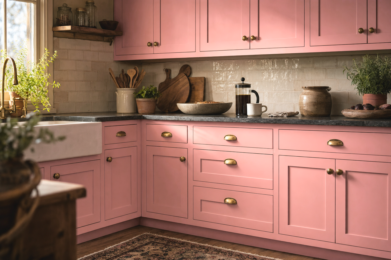 Supple by Benjamin Moore on cabinets