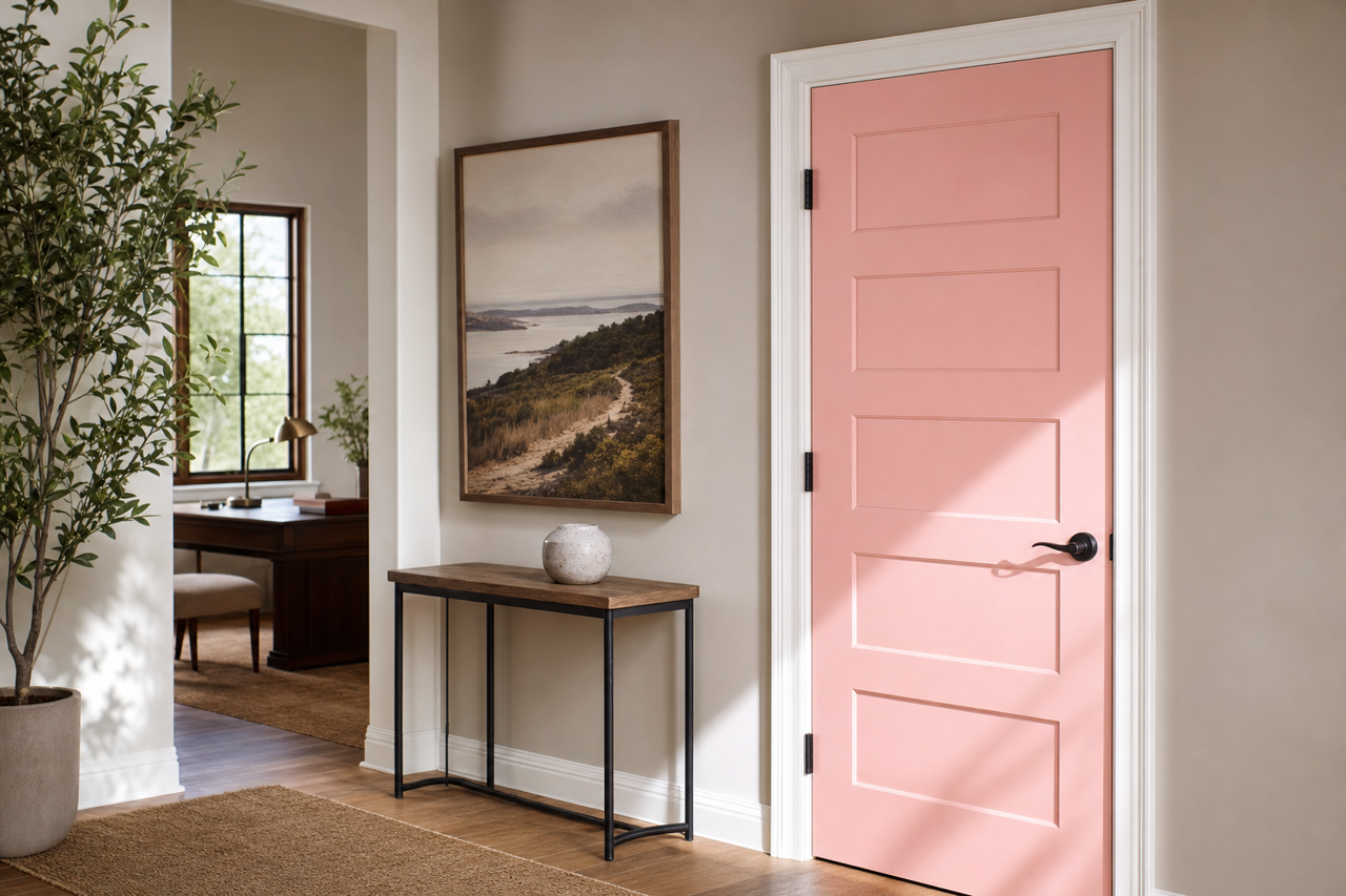 Pastel by Benjamin Moore on interior-doors