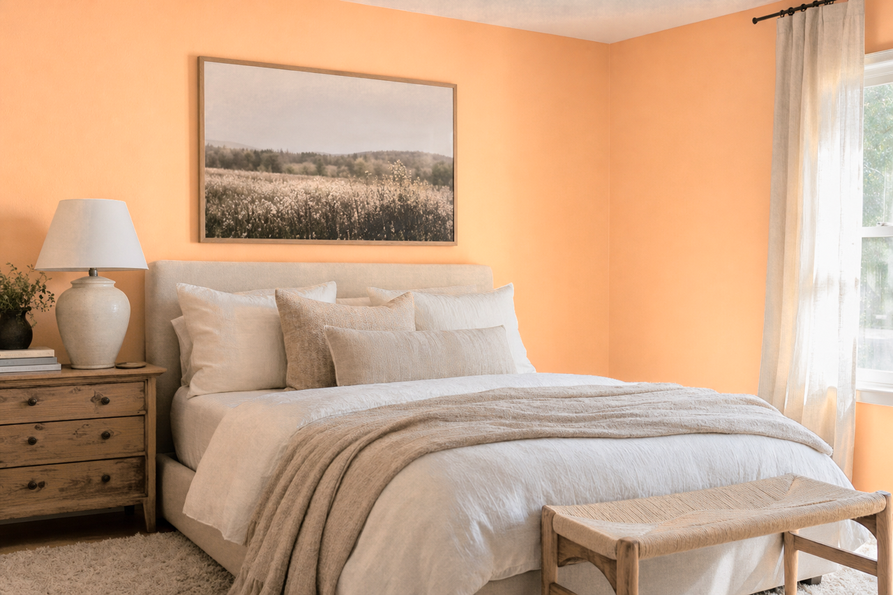 Caramel Sugar by Valspar on interiors