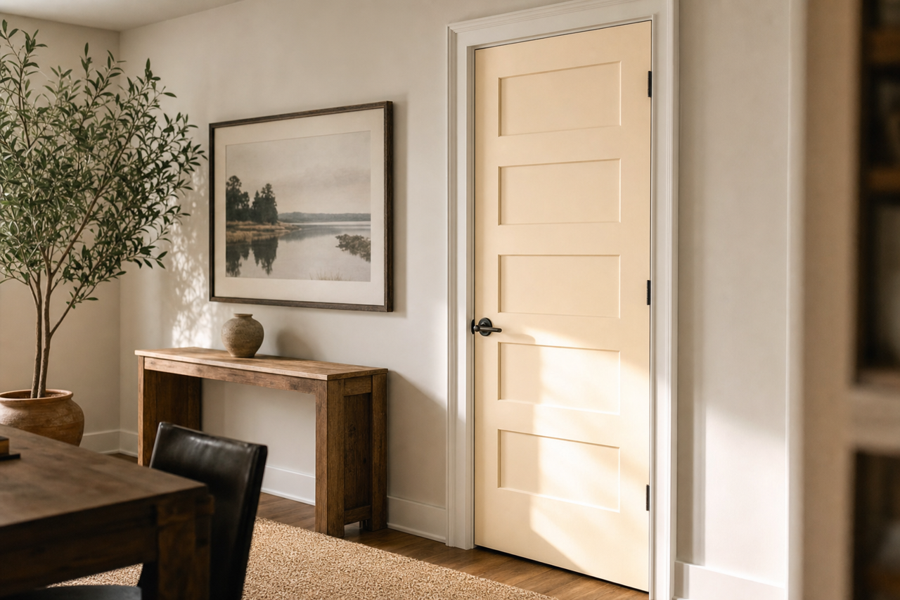 Sweet Sand by Valspar on interior-doors