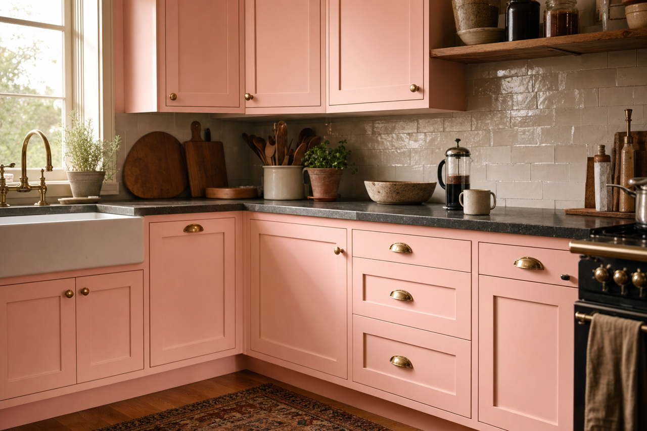 Angel by Benjamin Moore on cabinets