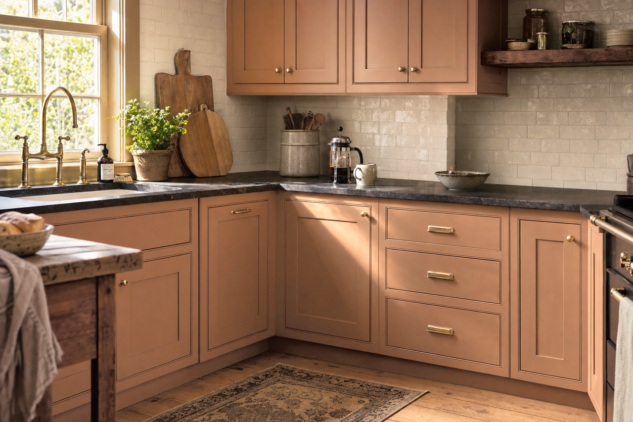 Rustic Oak by Valspar on cabinets
