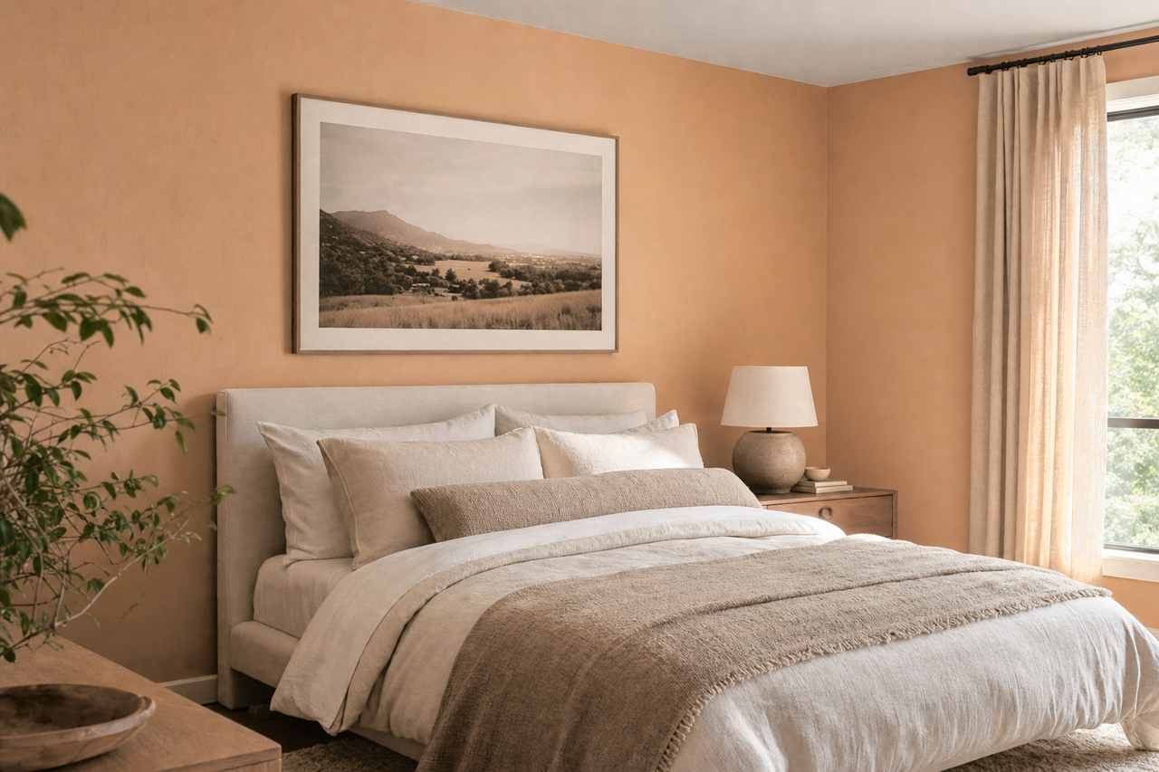 New Haven Clay by Valspar on interiors