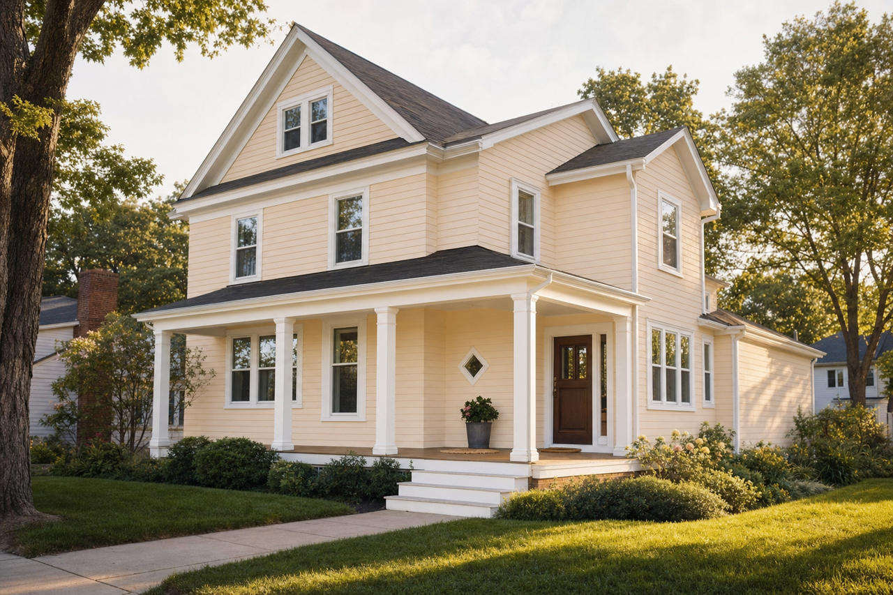 Cake Batter by Valspar on exterior