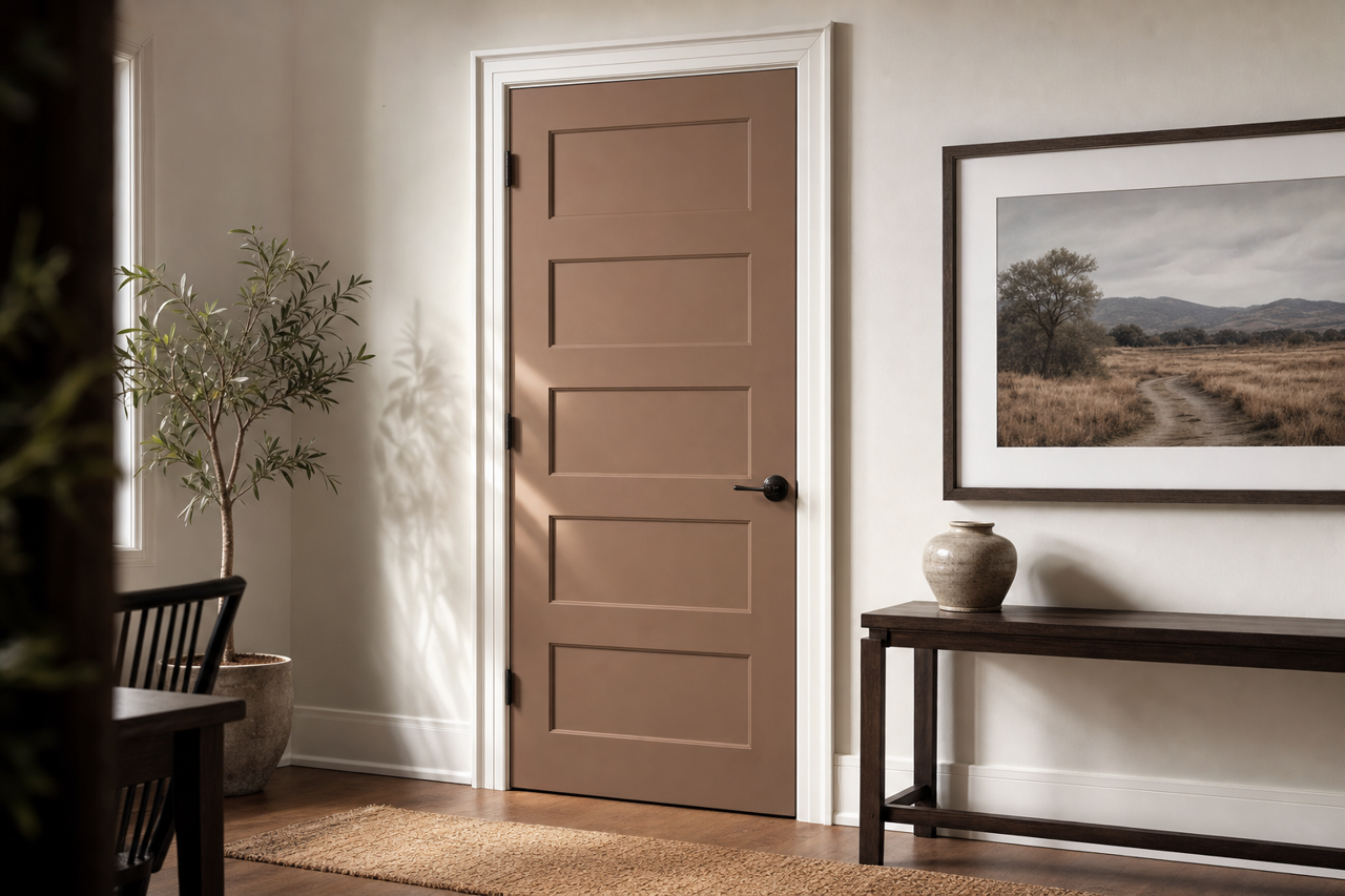 Shutter Brown by Valspar on interior-doors