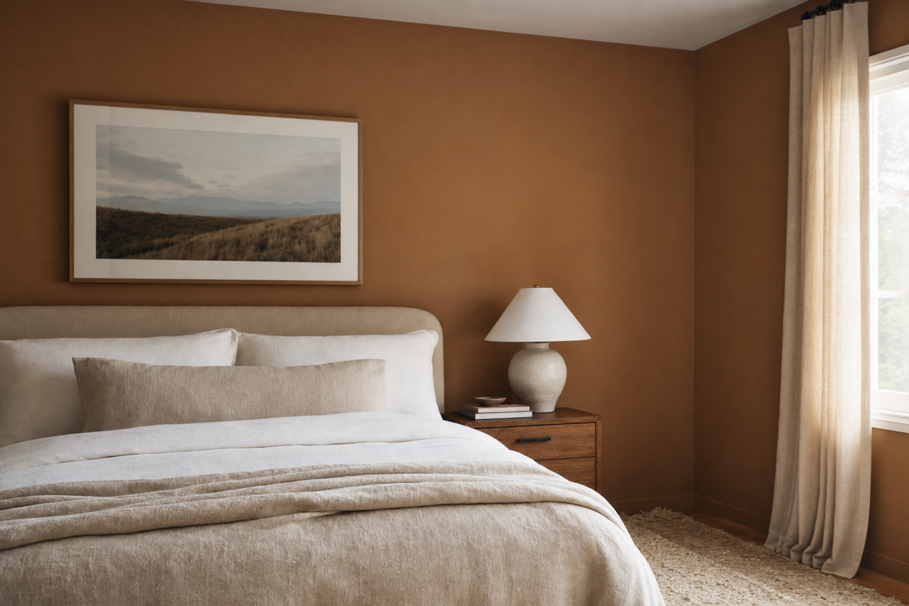 Shutter Brown by Valspar on interiors