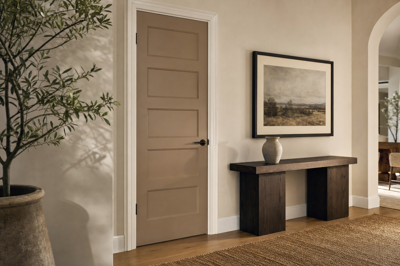 Milk Chocolate by Valspar on interior-doors