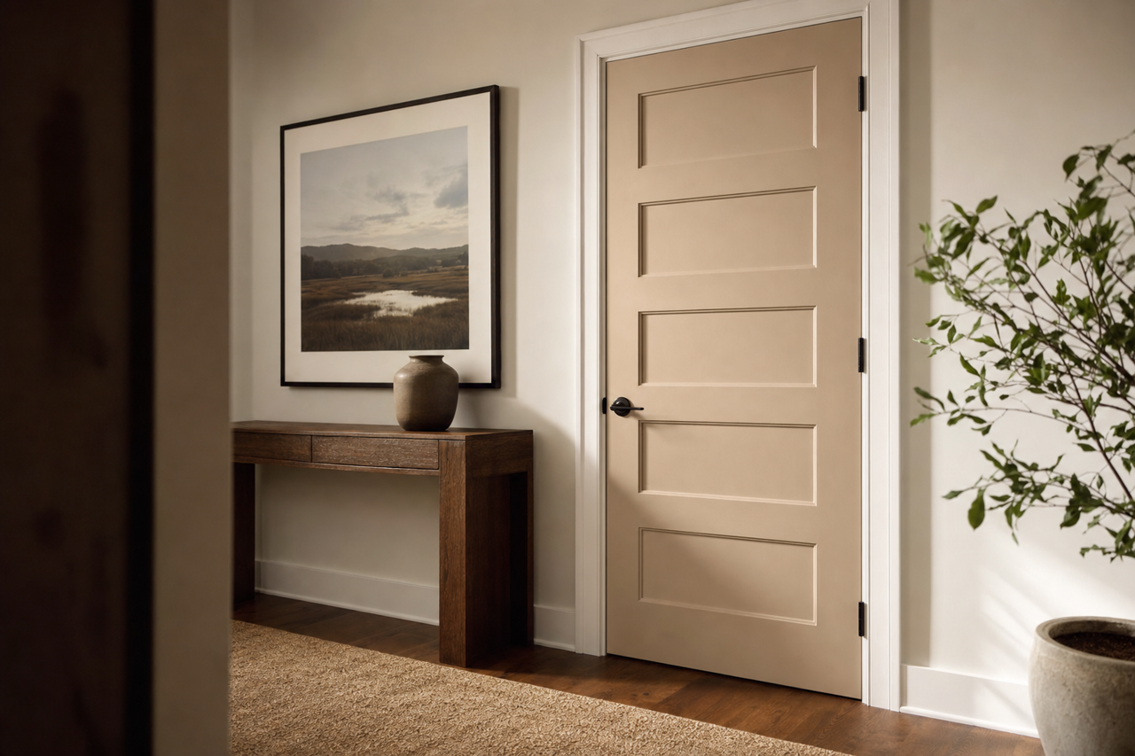 Woodland Stone by Valspar on interior-doors