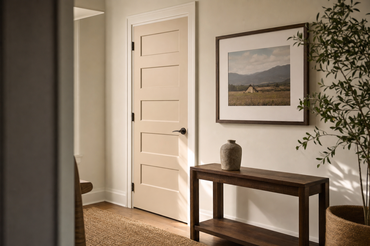 Desert Fortress by Valspar on interior-doors