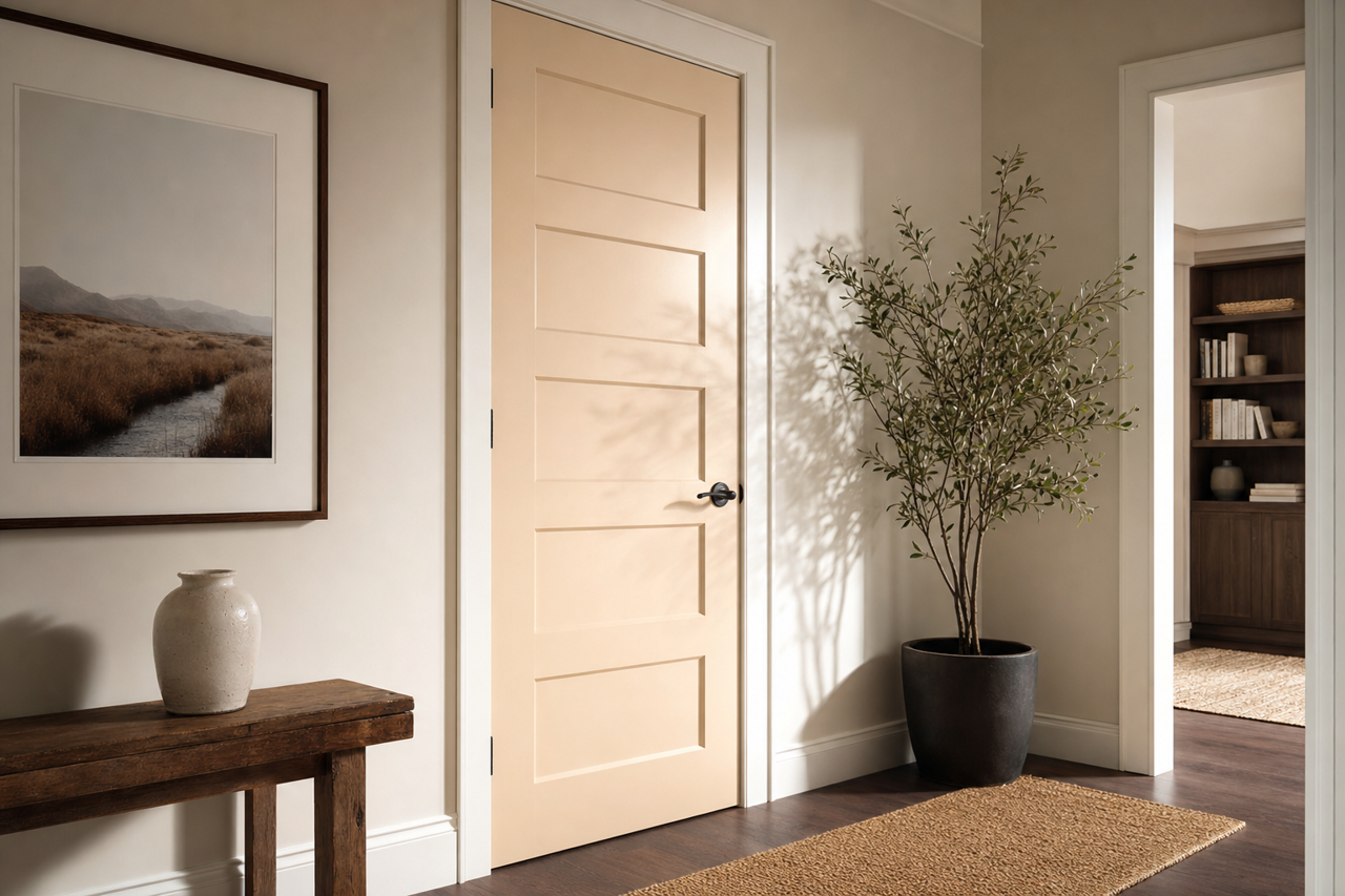Riviera Dune by Valspar on interior-doors