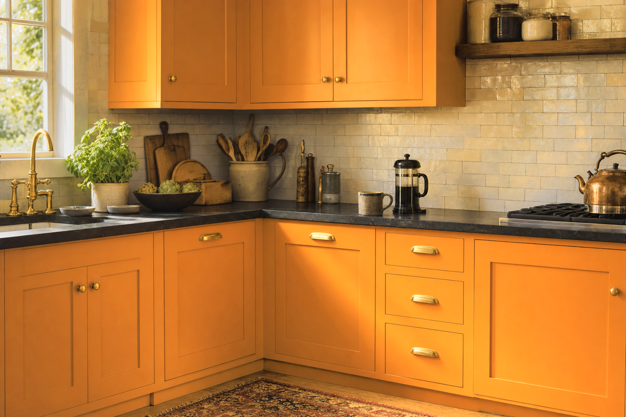 Monarch Wing by Valspar on cabinets