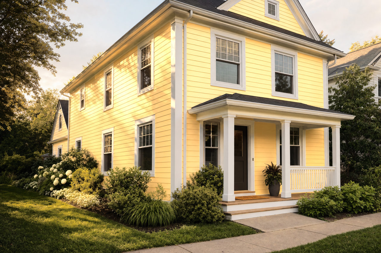 Butterscotch Cream by Valspar on exterior