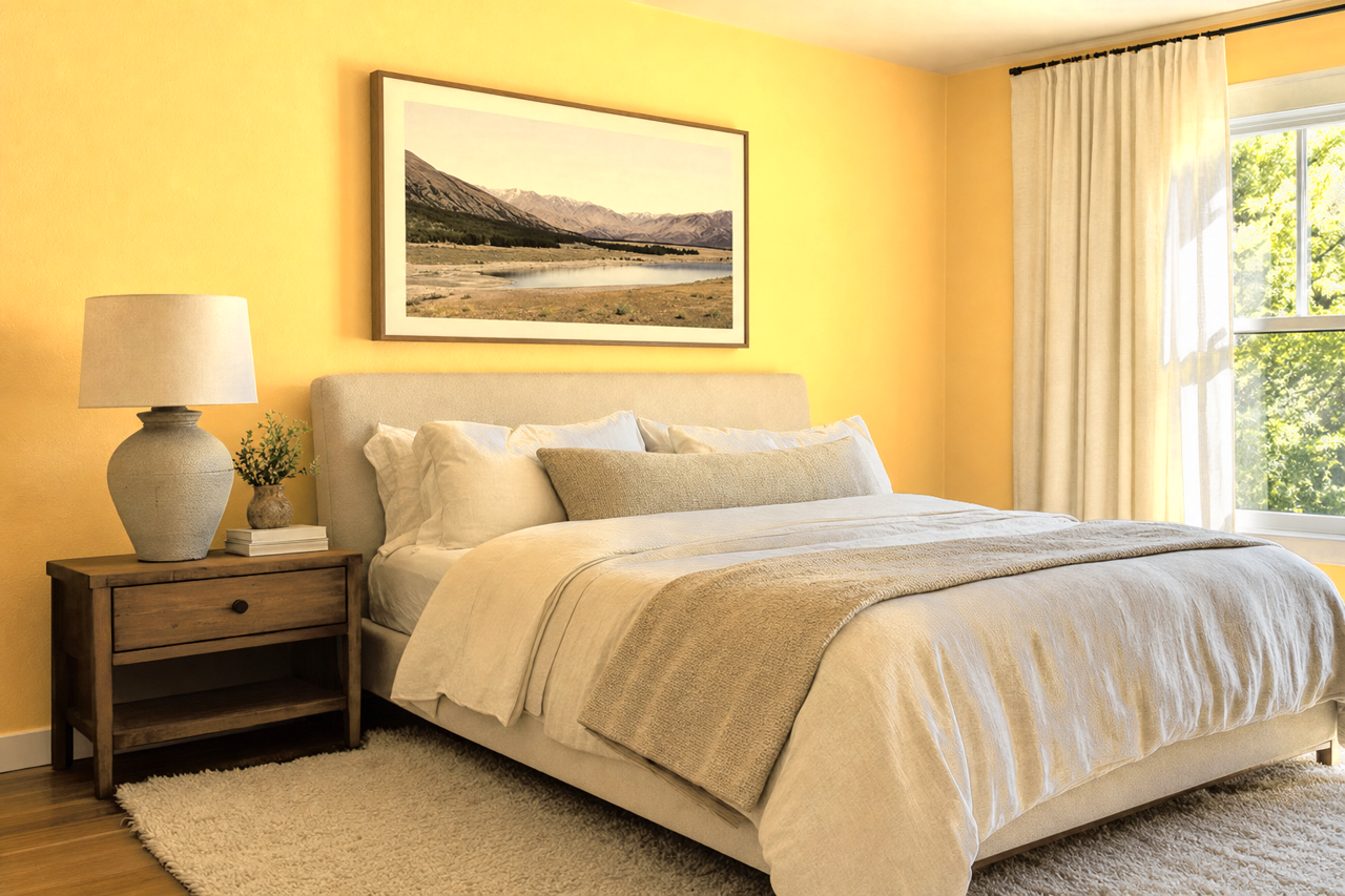 Butterscotch Cream by Valspar on interiors