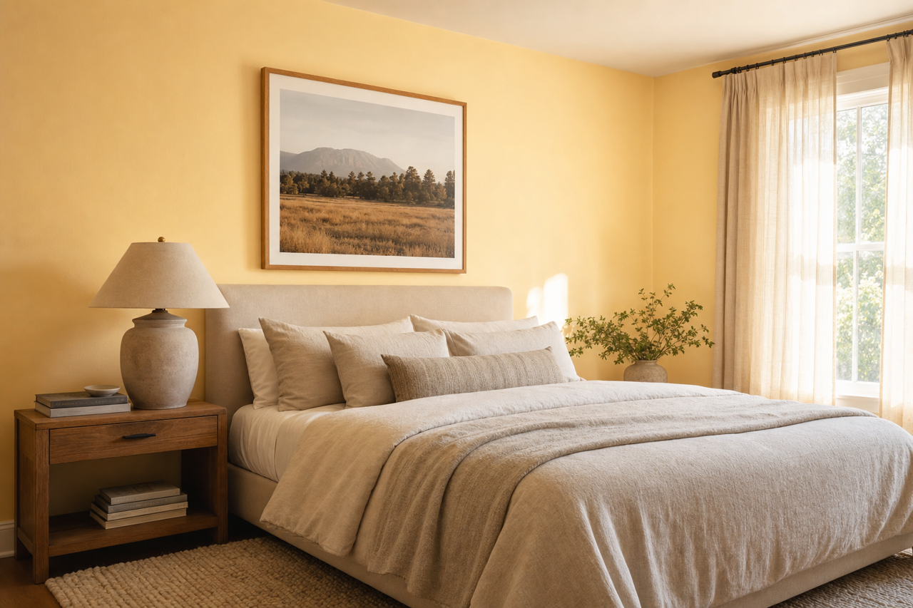 Lemon Sorbet by Valspar on interiors