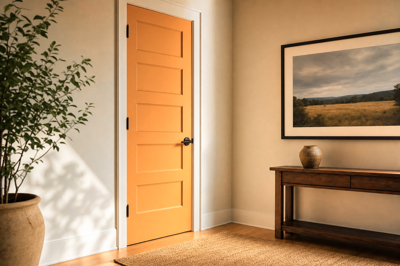 Toasted Coffee by Valspar on interior-doors