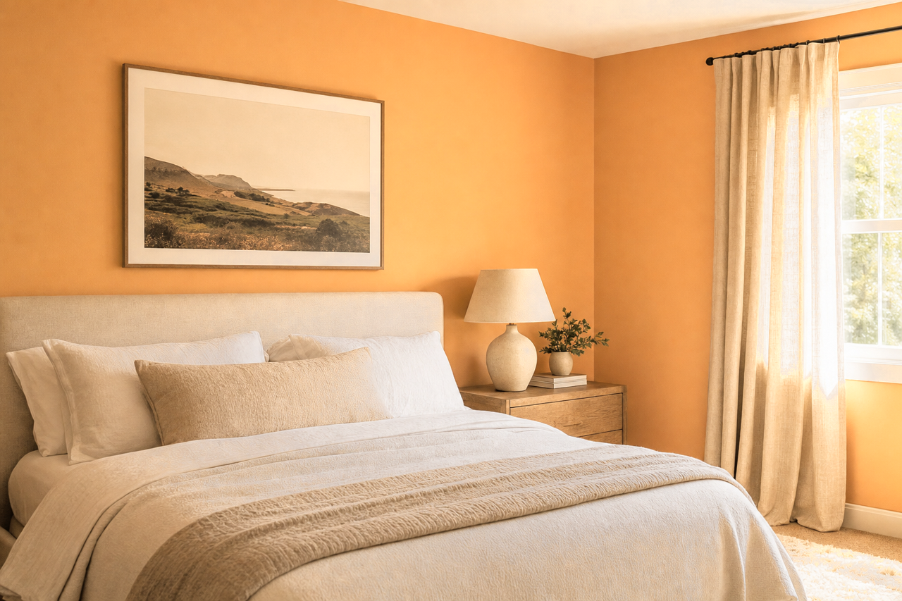 Honey Tea by Valspar on interiors
