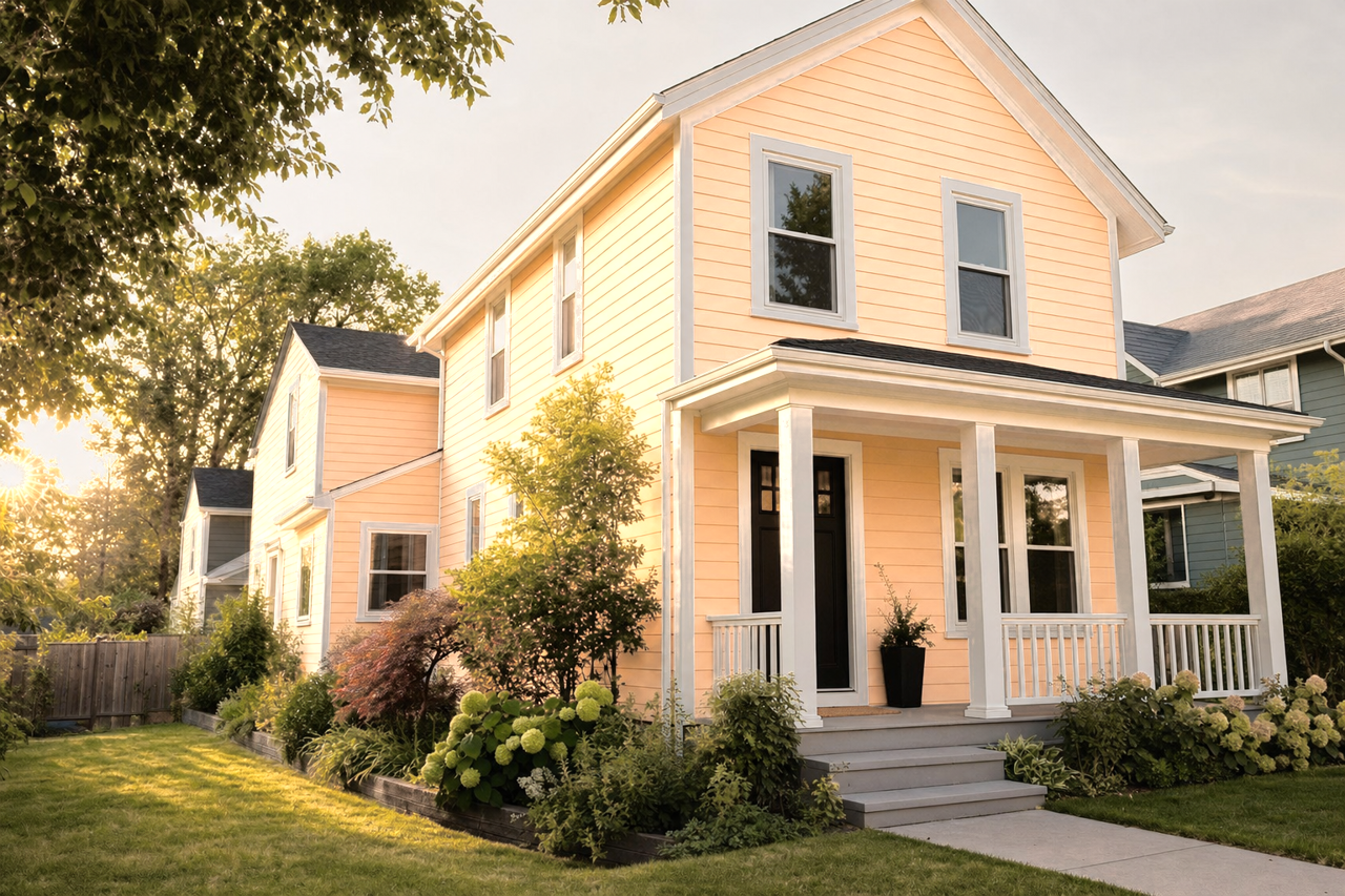 Honey Pecan by Valspar on exterior