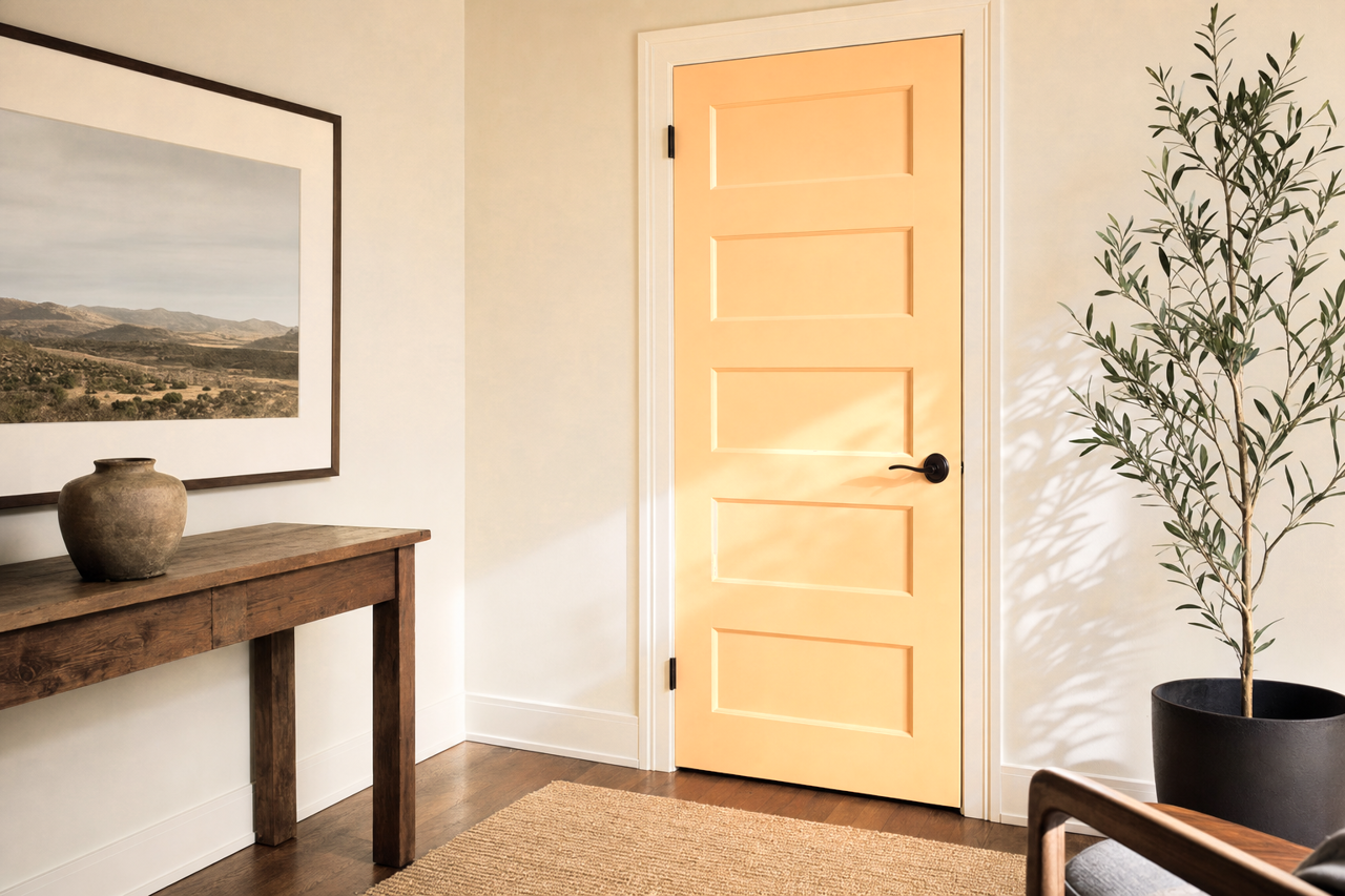Honey Pecan by Valspar on interior-doors