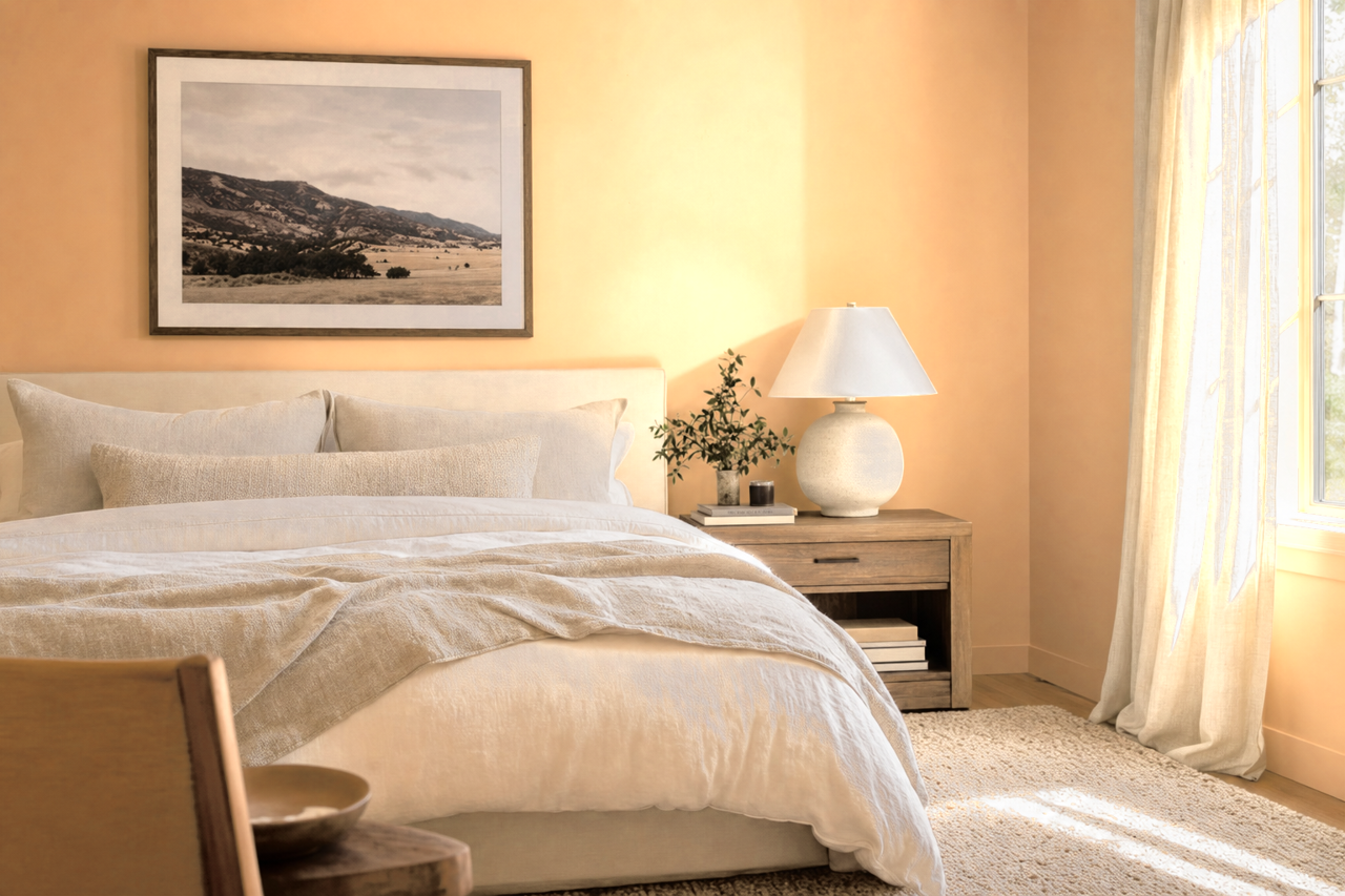 Honey Pecan by Valspar on interiors