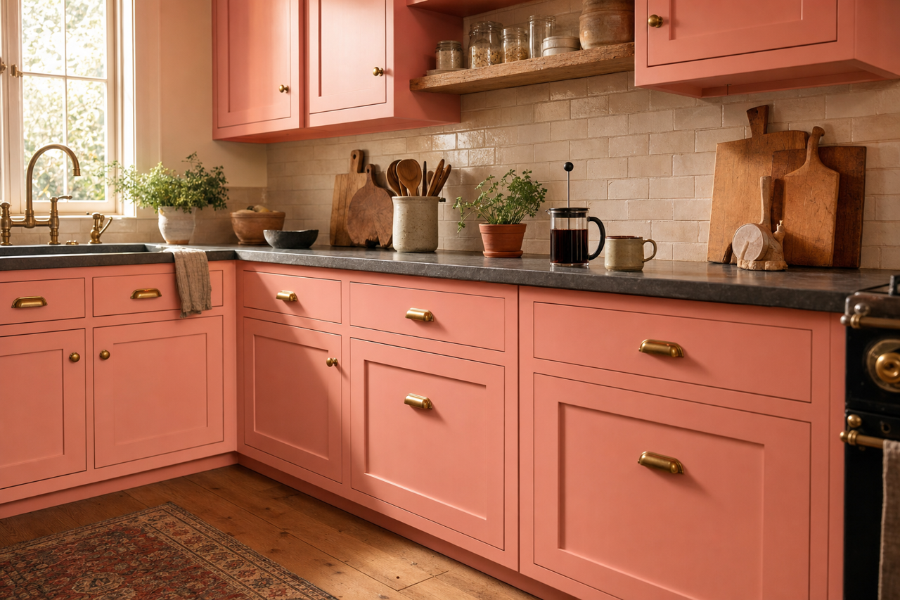 Delicate by Benjamin Moore on cabinets