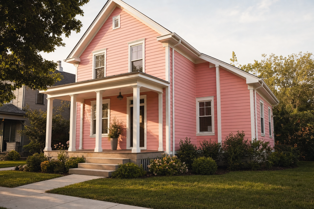 Delicate by Benjamin Moore on exterior