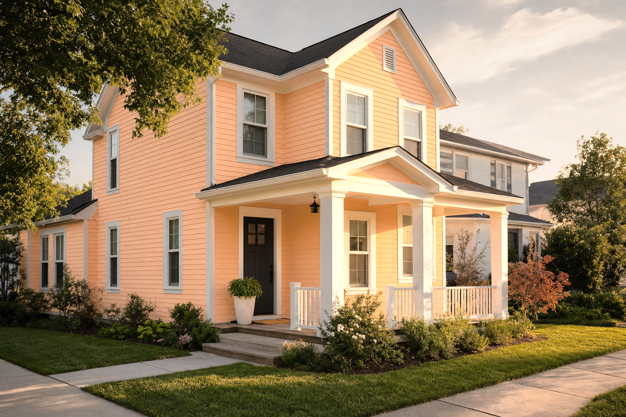 Orange Taffy by Valspar on exterior