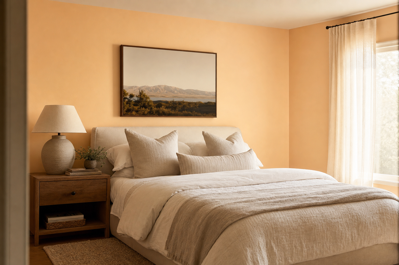 Créme Brûlée by Valspar on interiors