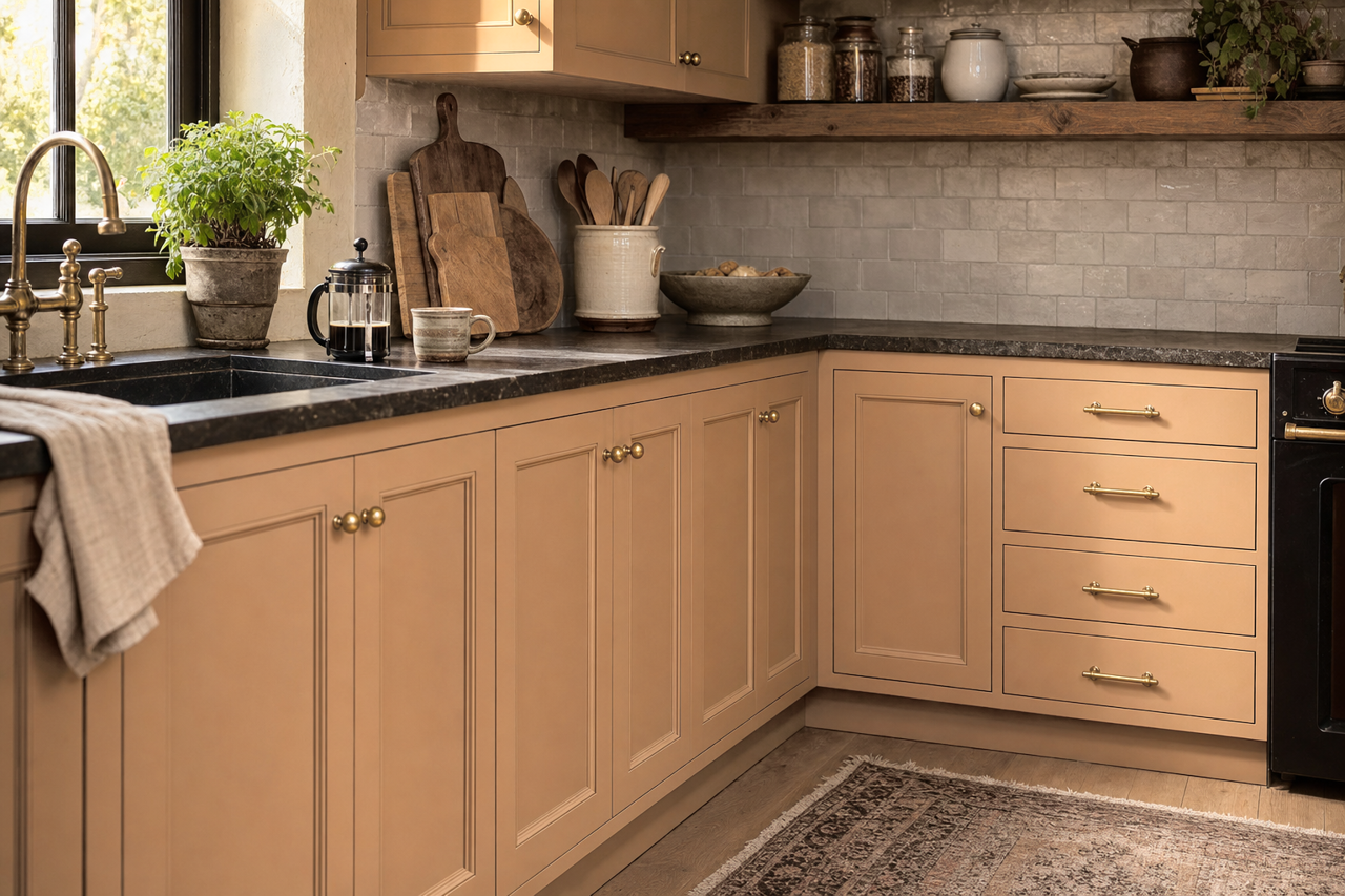 Café Miel by Valspar on cabinets