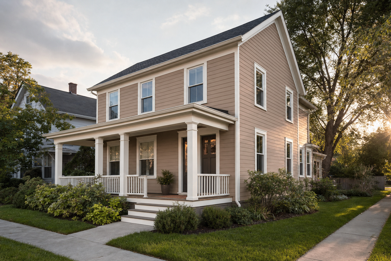 Caramelized Onion by Valspar on exterior