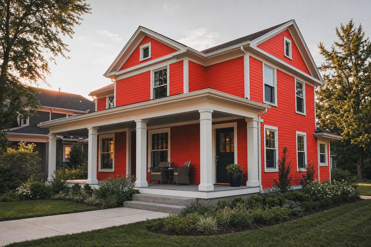 Redstone by Benjamin Moore on exterior