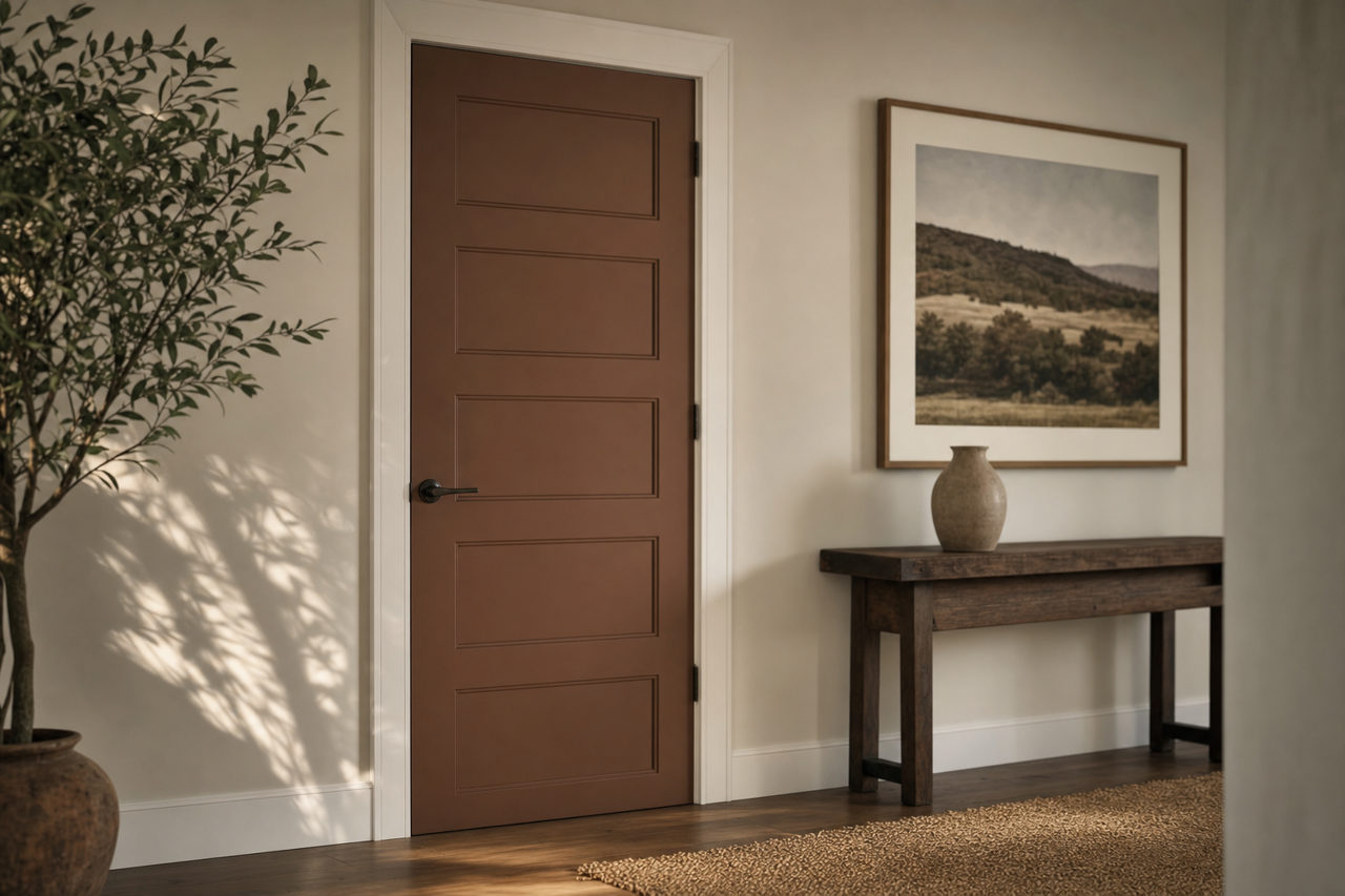 Roasted Coffee by Valspar on interior-doors