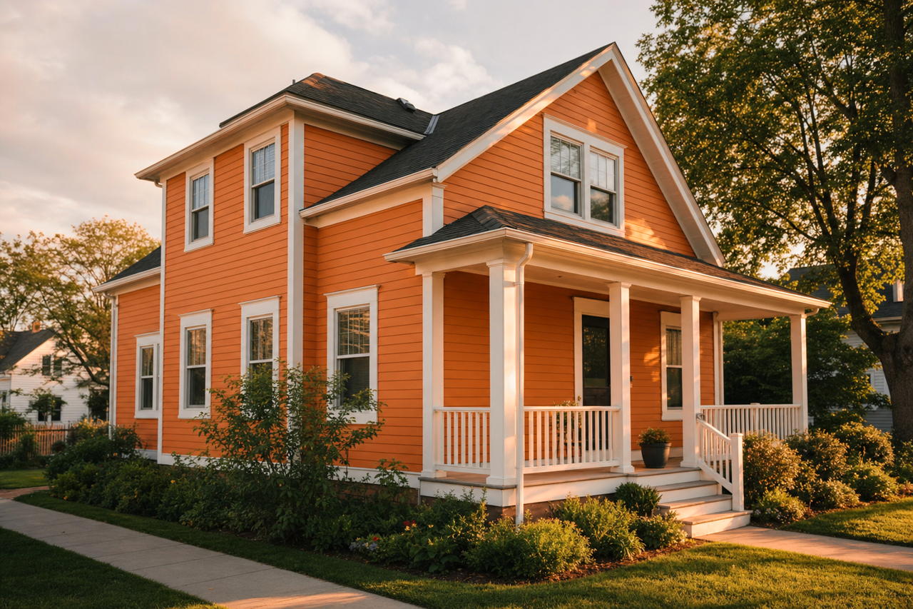 Caramel Cream by Valspar on exterior