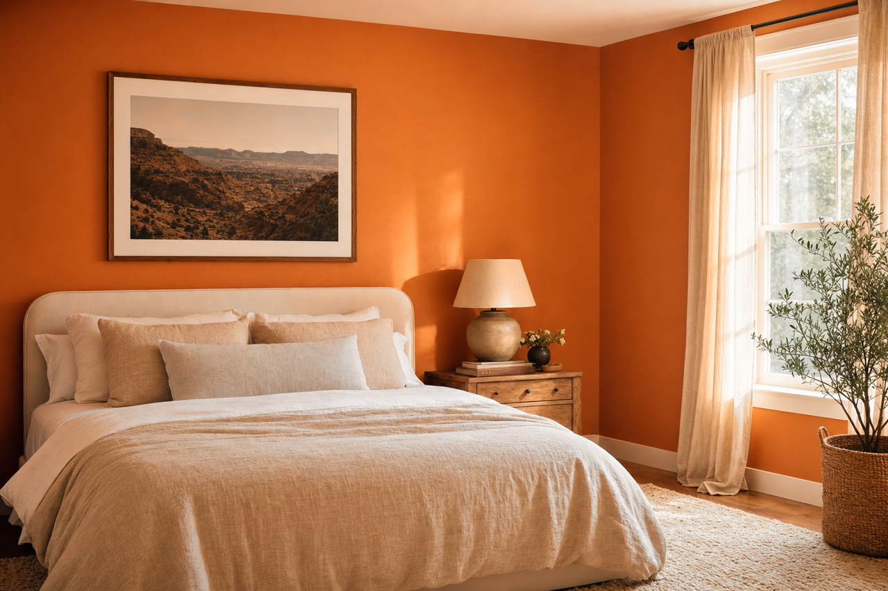 Caramel Cream by Valspar on interiors