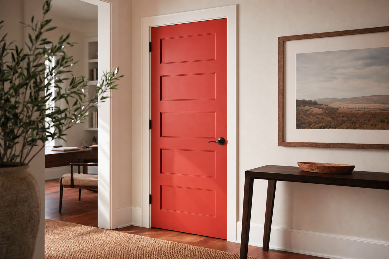 Lovely Love Song by Valspar on interior-doors
