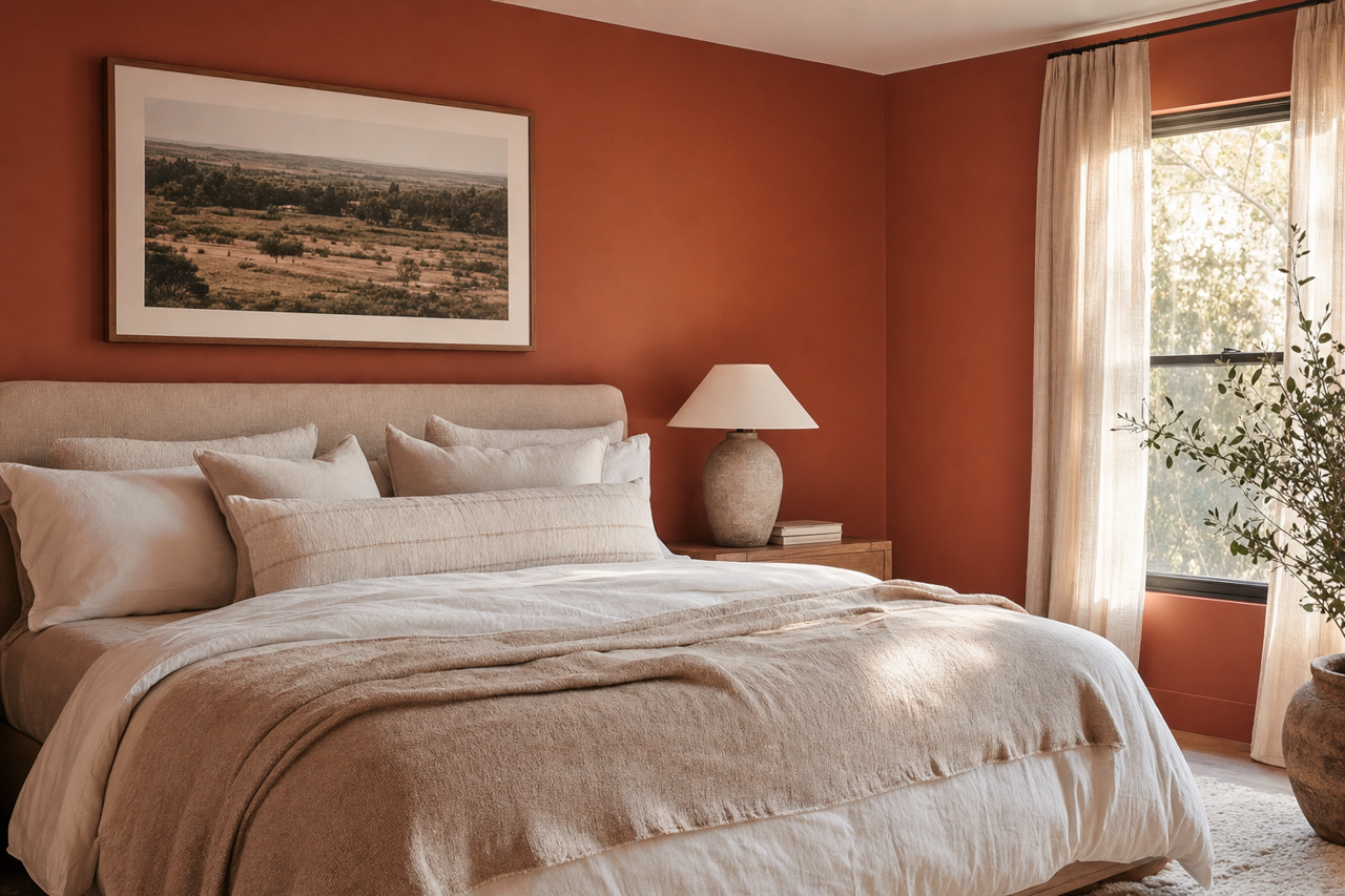Autumn Russet by Valspar on interiors