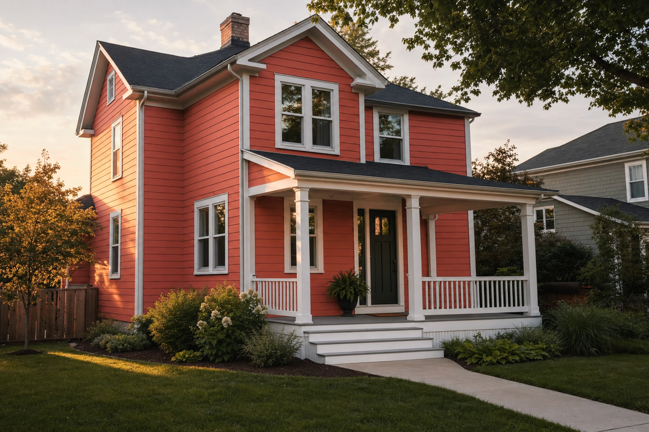 Fire Orange by Valspar on exterior