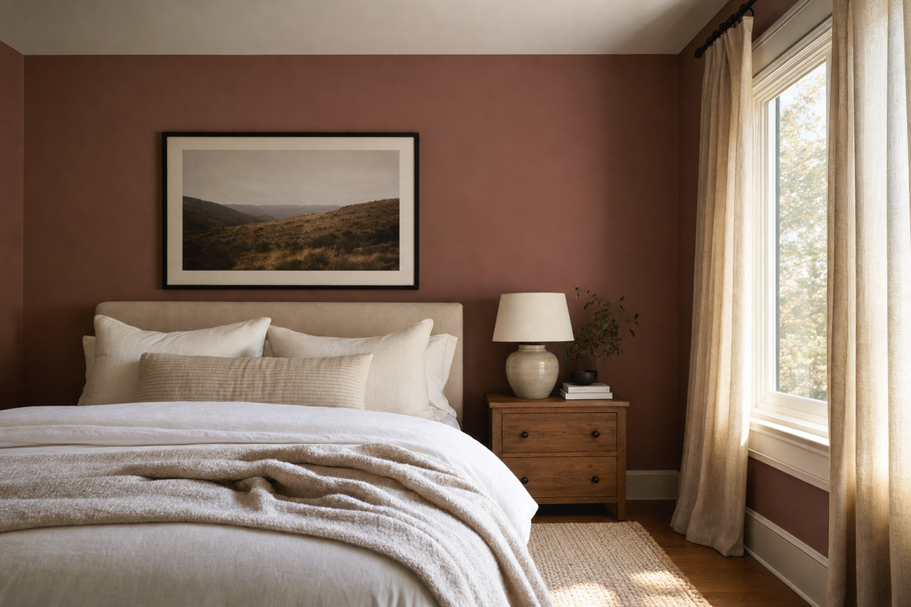 Western Clay by Valspar on interiors