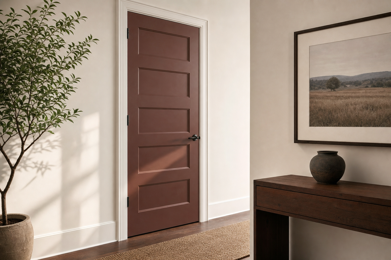 Western Brown by Valspar on interior-doors