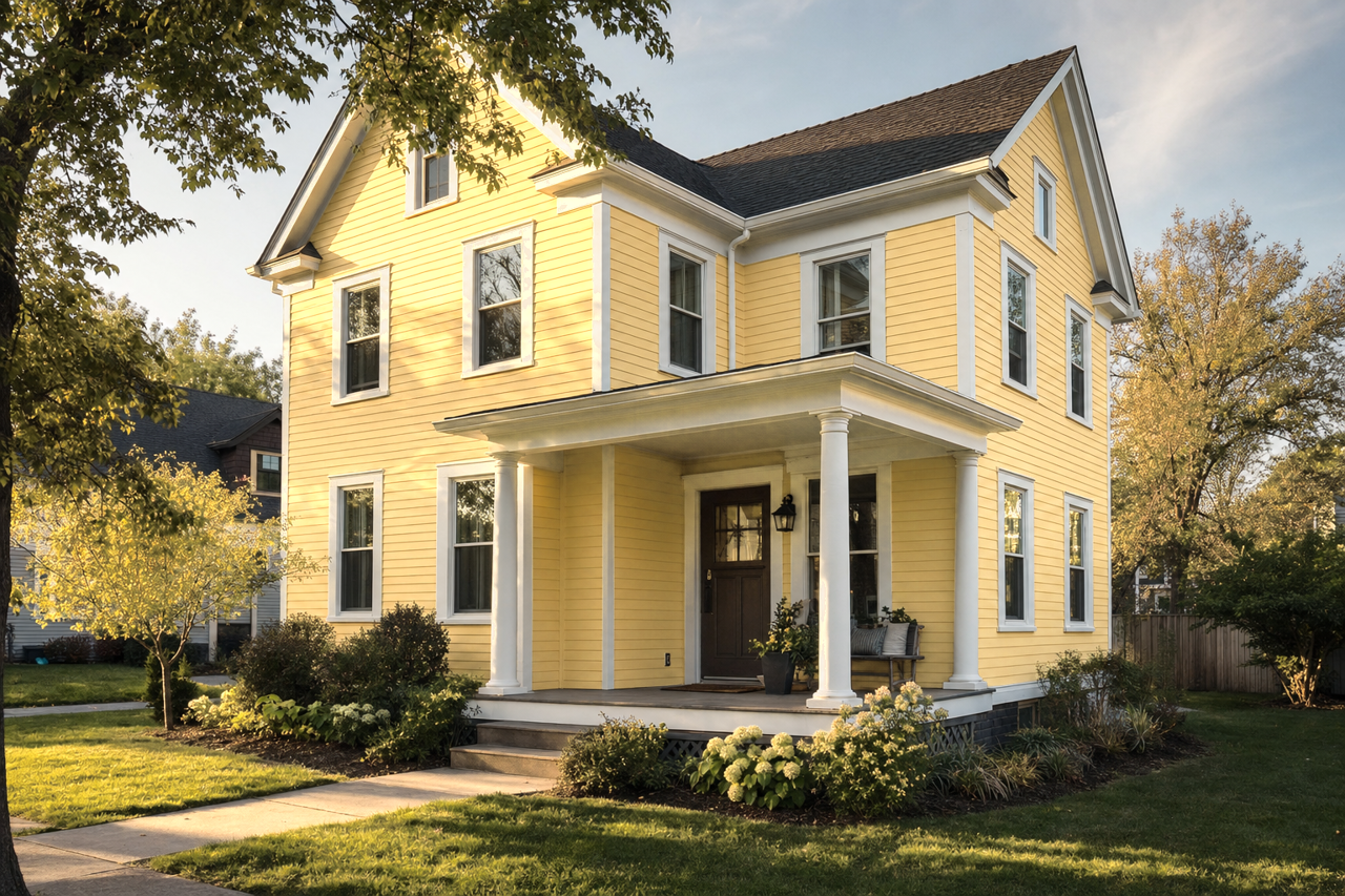 Gold Leaf by Benjamin Moore on exterior