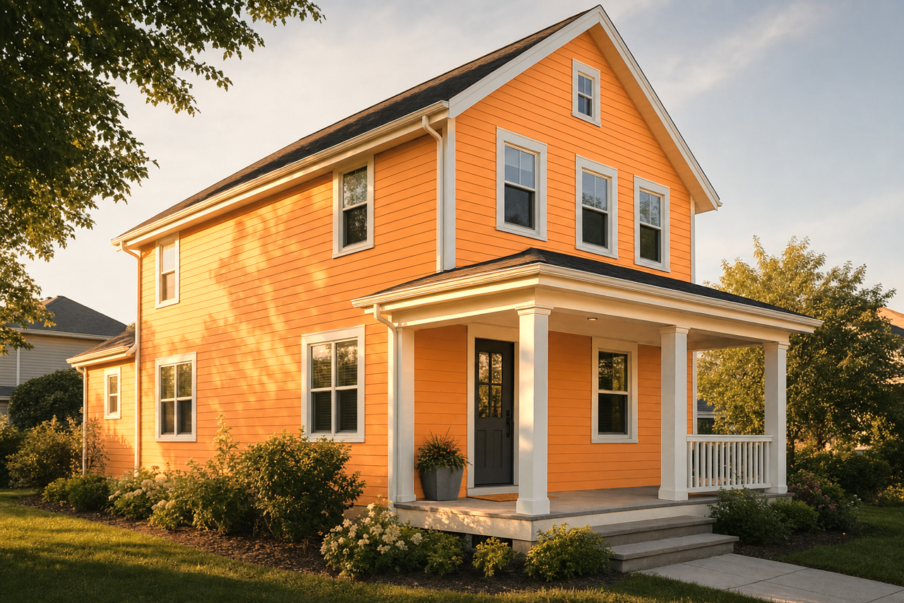 Orange Ochre by Valspar on exterior