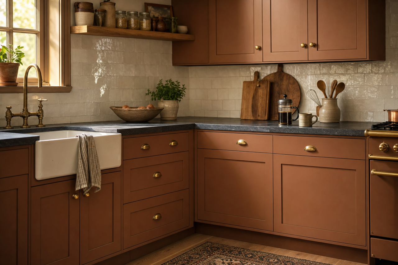 Cowboy Boots by Valspar on cabinets