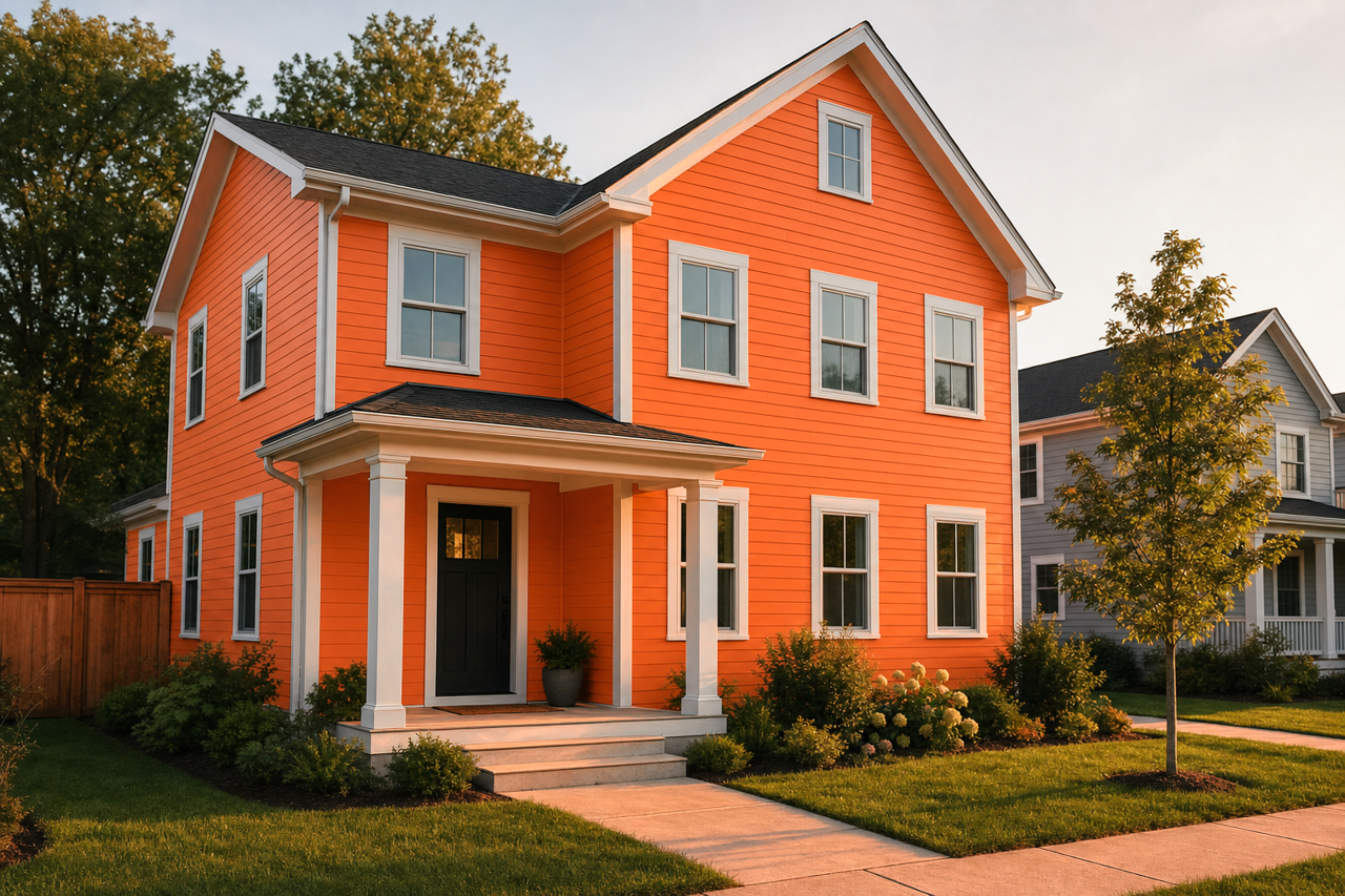 Island Orange by Valspar on exterior