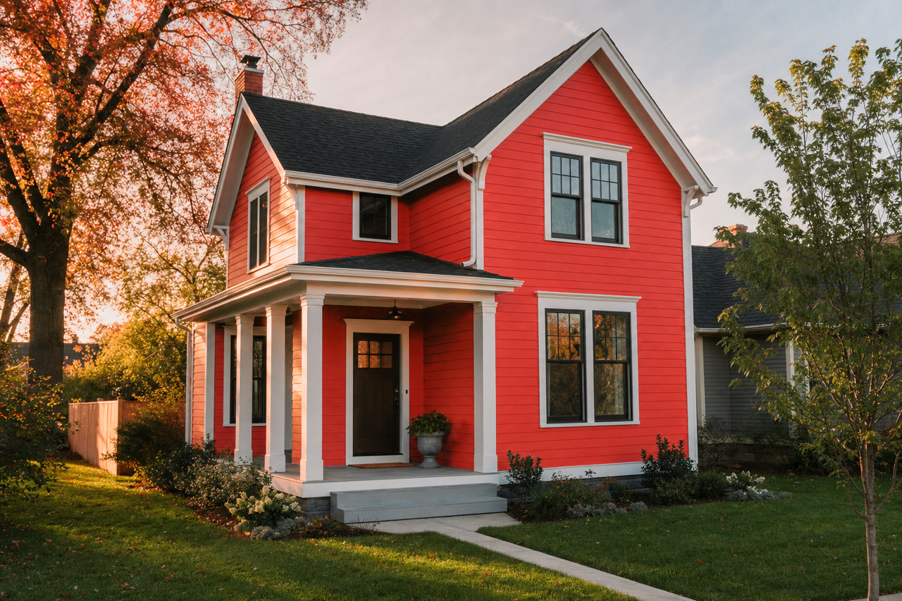 Warm by Benjamin Moore on exterior
