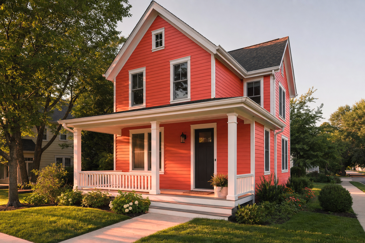 Ultra Orange by Valspar on exterior